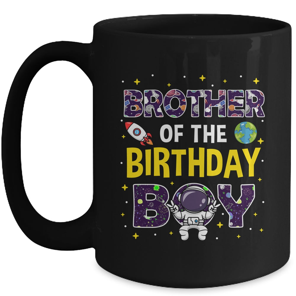 Brother Of The Birthday Boy Space Astronaut Birthday Family Mug | siriusteestore