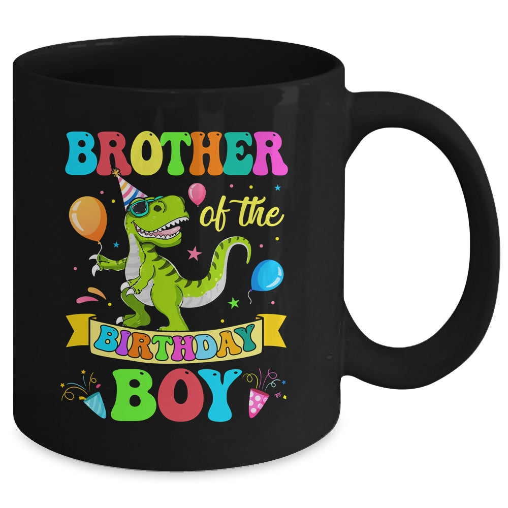 Brother Of The Birthday Boy T-Rex Dinosaur Birthday Party Mug | siriusteestore
