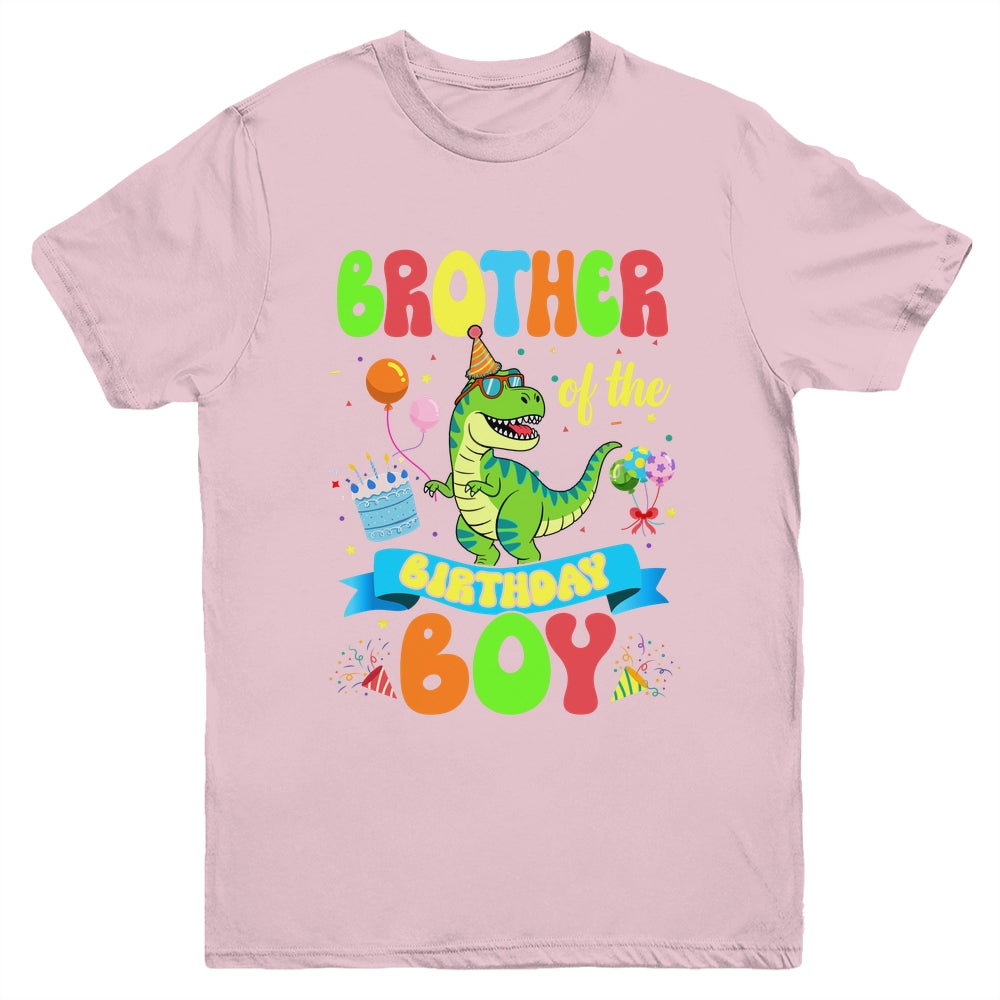 Brother Of The Birthday Boy TRex Dinosaur Birthday Family Youth Shirt | siriusteestore