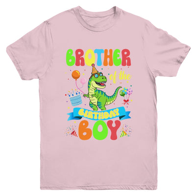 Brother Of The Birthday Boy TRex Dinosaur Birthday Family Youth Shirt | siriusteestore