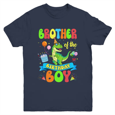 Brother Of The Birthday Boy TRex Dinosaur Birthday Family Youth Shirt | siriusteestore