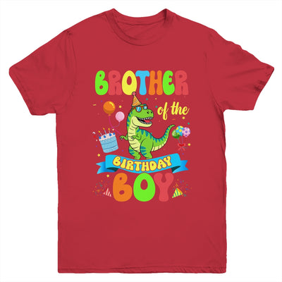 Brother Of The Birthday Boy TRex Dinosaur Birthday Family Youth Shirt | siriusteestore