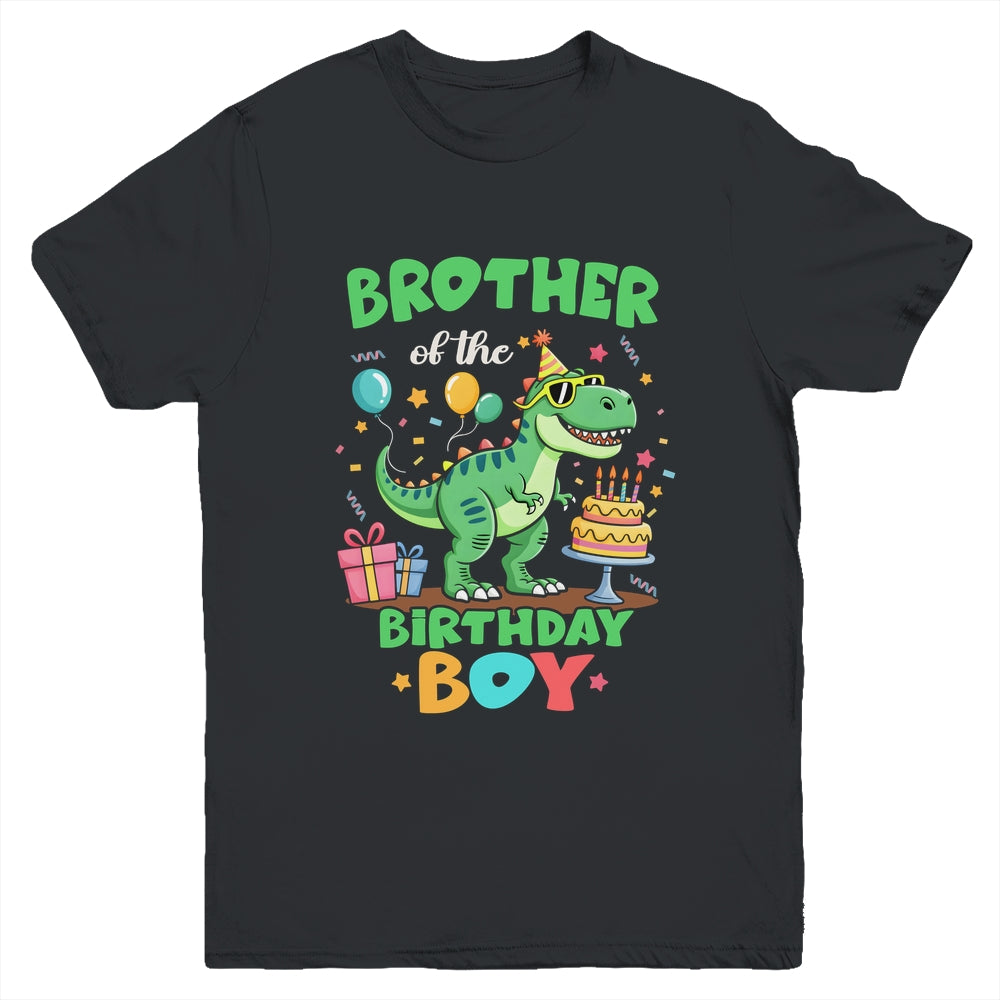 Brother Of The Birthday Boy T Rex Dinosaur Family Party Youth Shirt | siriusteestore