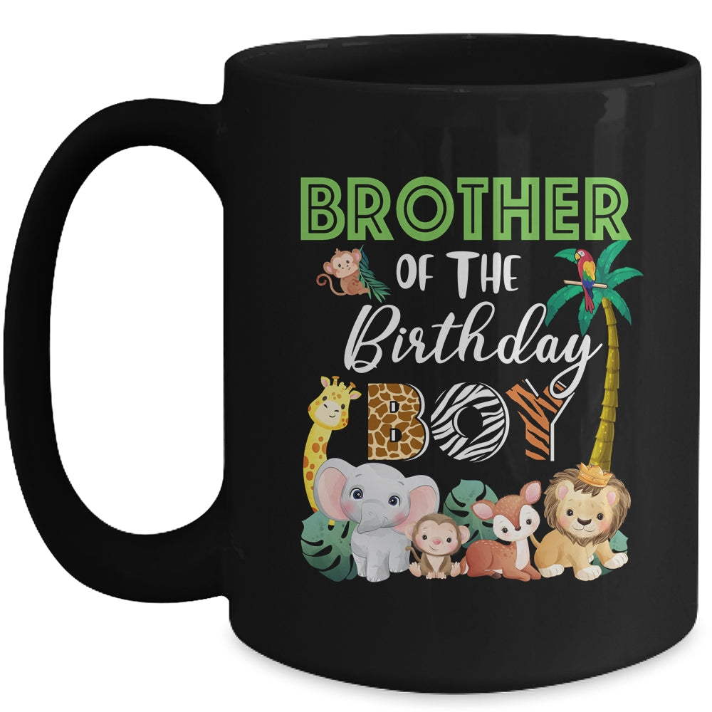 Brother Of The Birthday Boy Wild Zoo Theme Safari Party Mug | siriusteestore