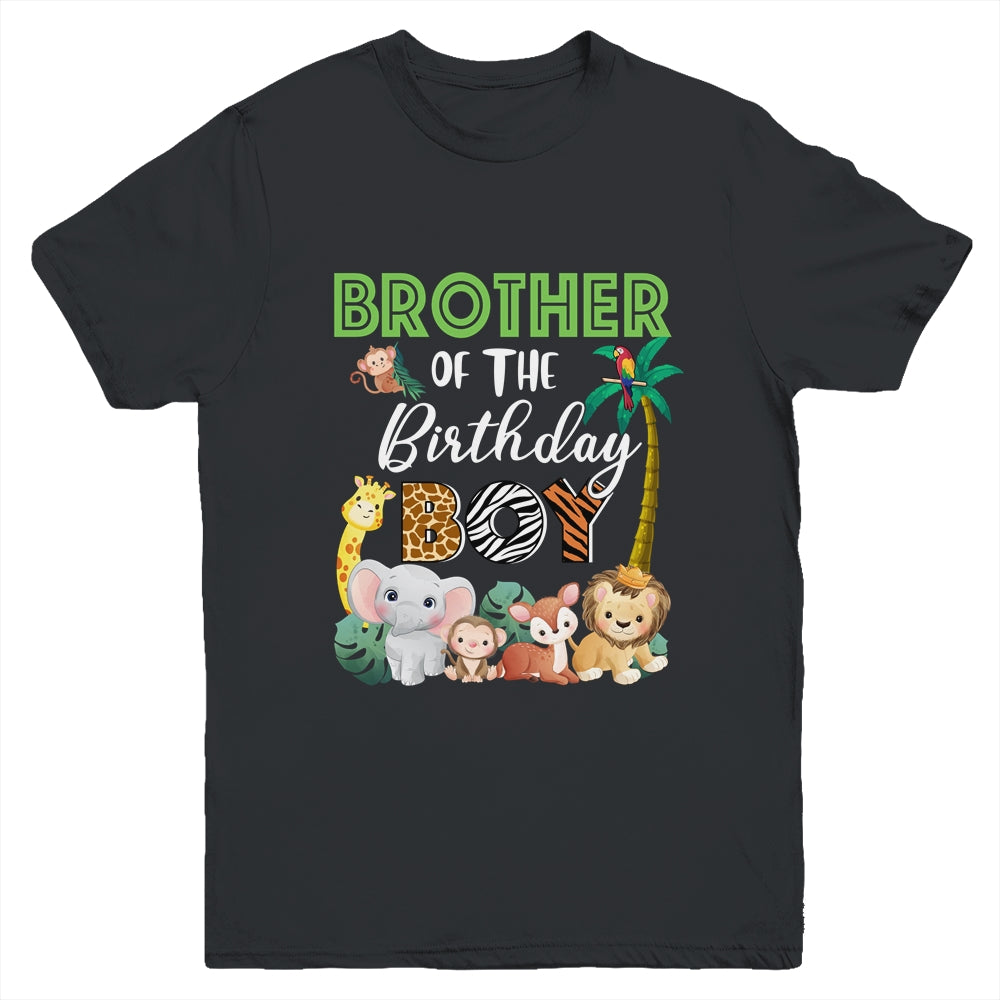 Brother Of The Birthday Boy Wild Zoo Theme Safari Party Youth Shirt | siriusteestore