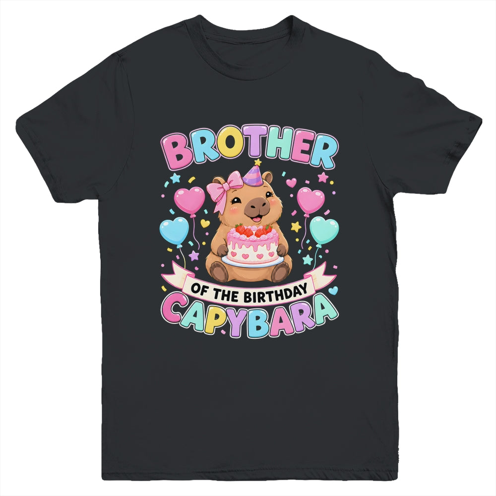 Brother Of The Birthday Capybara Birthday Girl Family Youth Shirt | siriusteestore