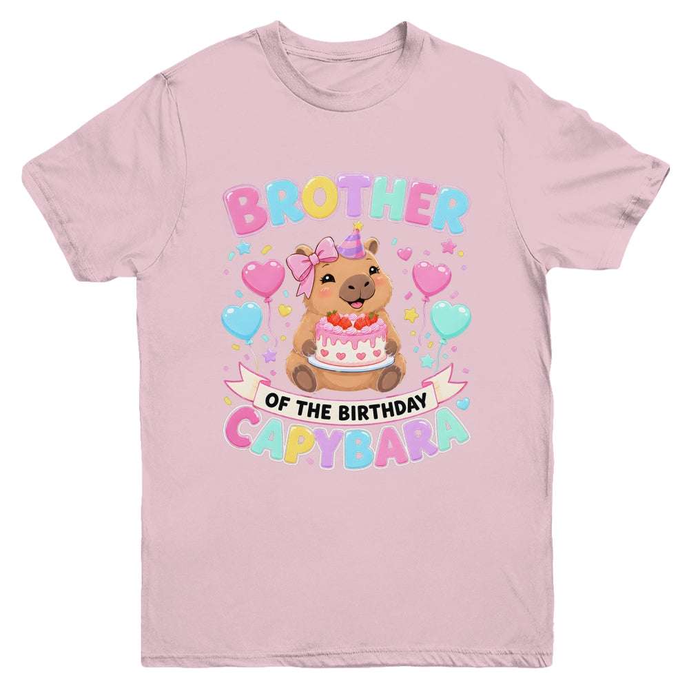 Brother Of The Birthday Capybara Birthday Girl Family Youth Shirt | siriusteestore