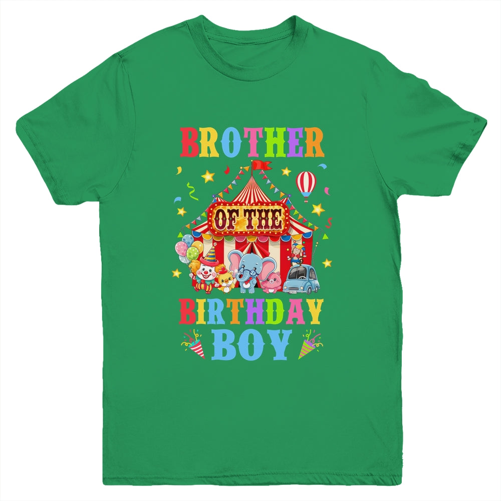 Brother Of The Birthday For Boy Circus Carnival Theme Party Youth Shirt | siriusteestore