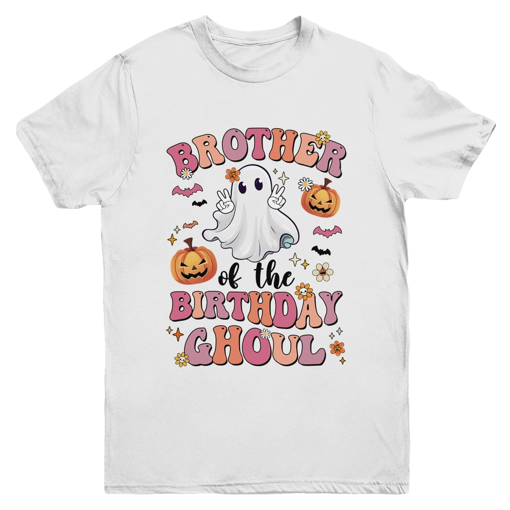Brother Of The Birthday Ghoul Halloween Bday Boys Girls Ghost Youth Shirt | siriusteestore