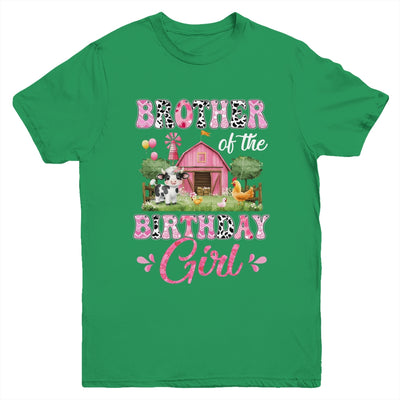 Brother Of The Birthday Girl 1st Birthday Cow Farm Family Youth Shirt | siriusteestore