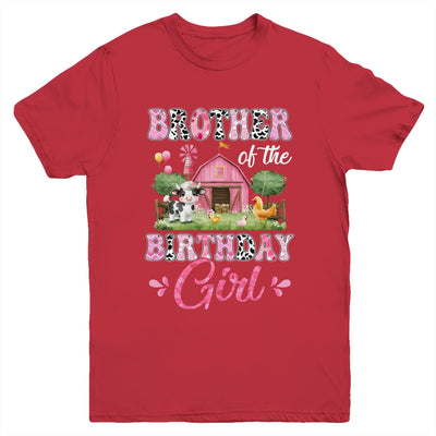 Brother Of The Birthday Girl 1st Birthday Cow Farm Family Youth Shirt | siriusteestore