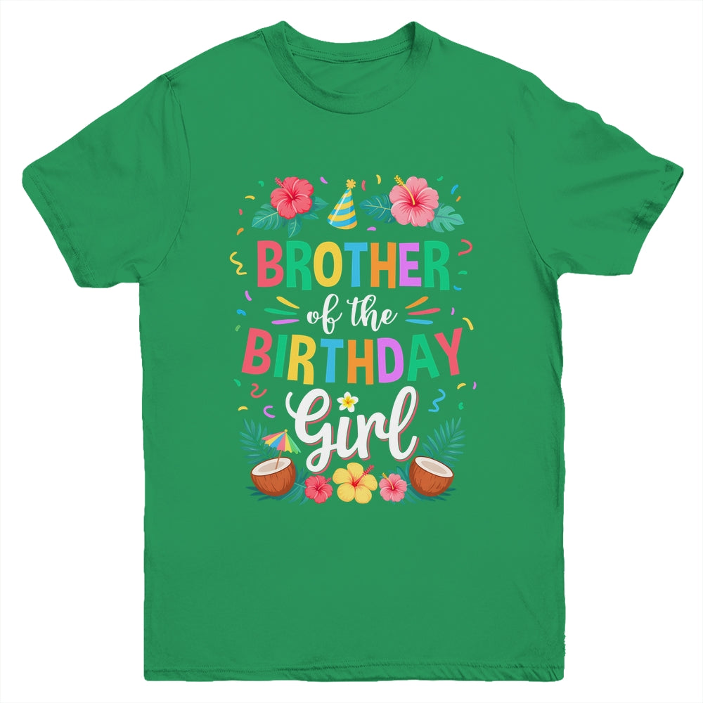 Brother Of The Birthday Girl Aloha Hawaii Party 1st Birthday Youth Shirt | siriusteestore