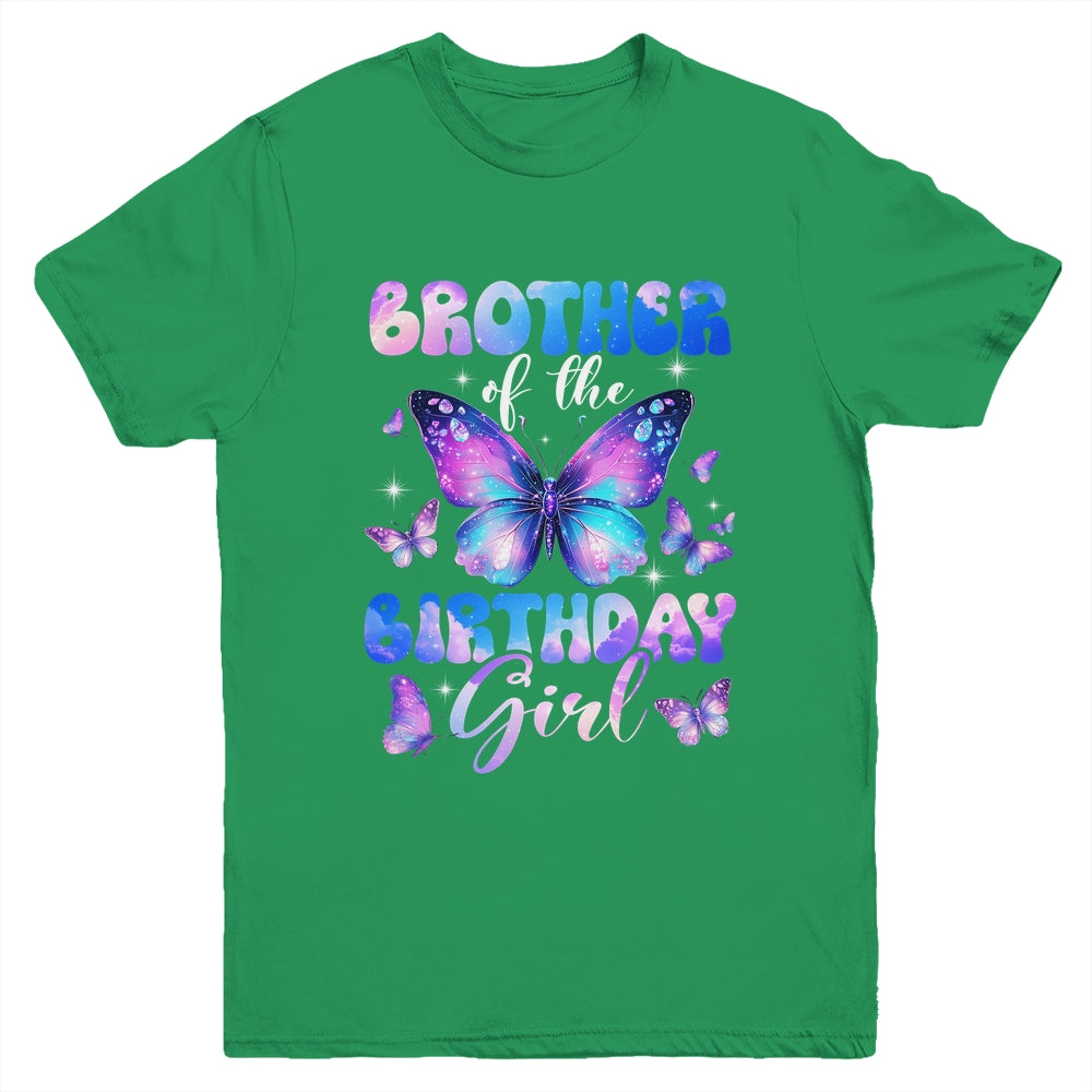 Brother Of The Birthday Girl Butterfly Family Matching Youth Shirt | siriusteestore