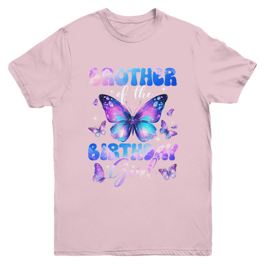 Brother Of The Birthday Girl Butterfly Family Matching Youth Shirt | siriusteestore