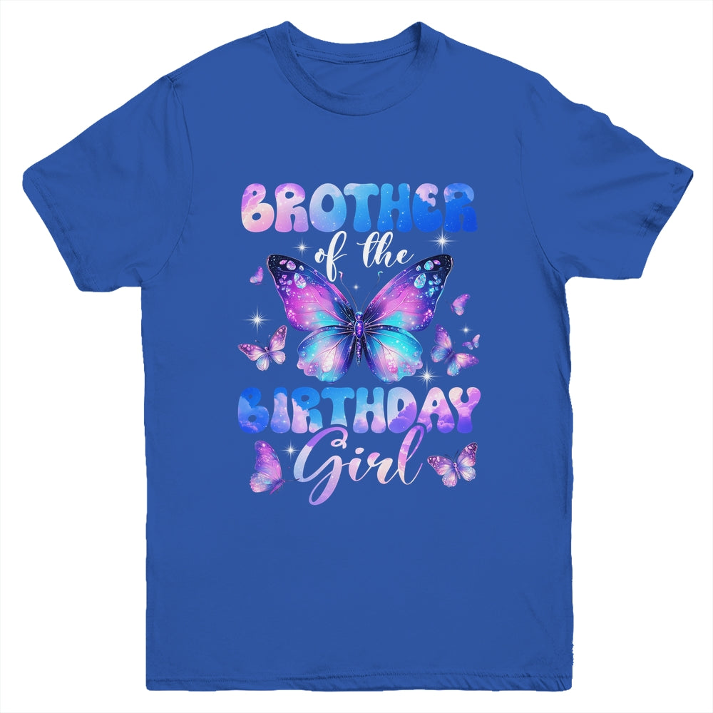 Brother Of The Birthday Girl Butterfly Family Matching Youth Shirt | siriusteestore