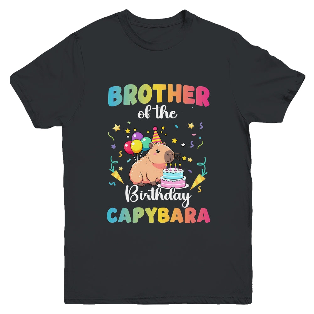 Brother Of The Birthday Girl Capybara Bday Party Family Youth Shirt | siriusteestore