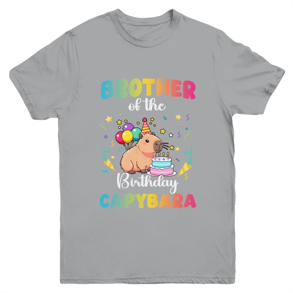 Brother Of The Birthday Girl Capybara Bday Party Family Youth Shirt | siriusteestore