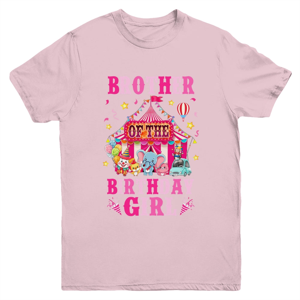 Brother Of The Birthday Girl Circus Carnival Family Party Youth Shirt | siriusteestore