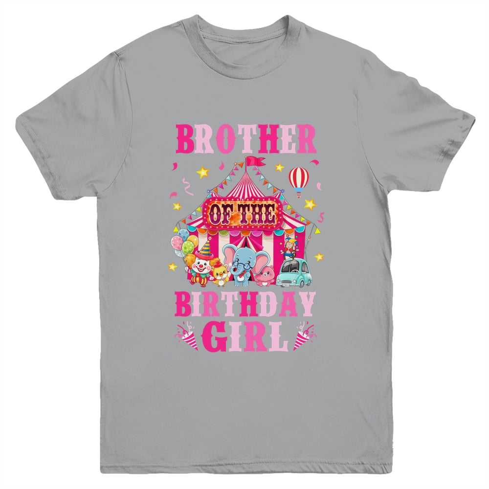 Brother Of The Birthday Girl Circus Carnival Family Party Youth Shirt | siriusteestore