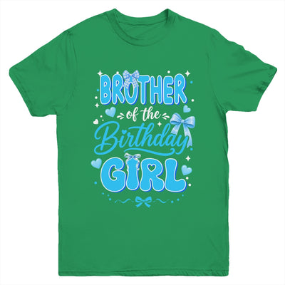Brother Of The Birthday Girl Family Coquette Bow Blue Cute Youth Shirt | siriusteestore