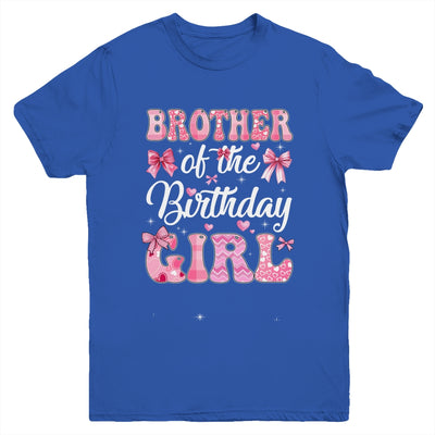Brother Of The Birthday Girl Family Pink Coquette Bow Youth Shirt | siriusteestore