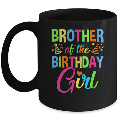 Brother Of The Birthday Girl Glows Retro 80's Party Family Mug | siriusteestore