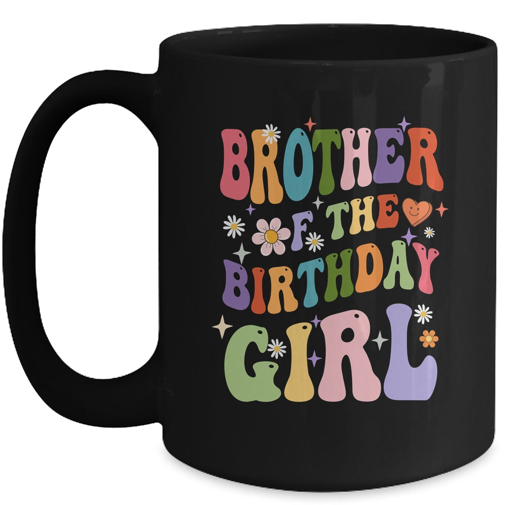 Brother Of The Birthday Girl Groovy Party 1st Birthday Girl Mug | siriusteestore