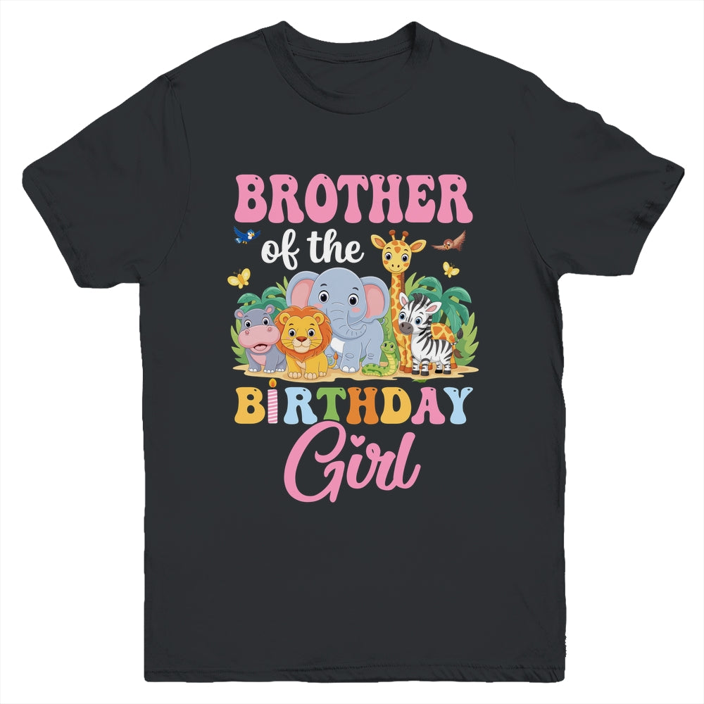Brother Of The Birthday Girl Kids Safari Jungle Animal Youth Shirt | siriusteestore