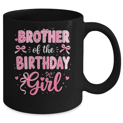 Brother Of The Birthday Girl Matching Pink Coquette Bow Mug | siriusteestore