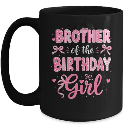 Brother Of The Birthday Girl Matching Pink Coquette Bow Mug | siriusteestore