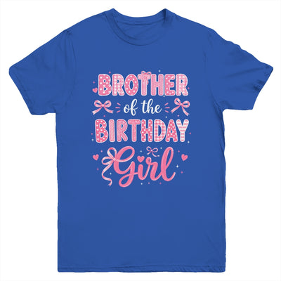 Brother Of The Birthday Girl Matching Pink Coquette Bow Youth Shirt | siriusteestore