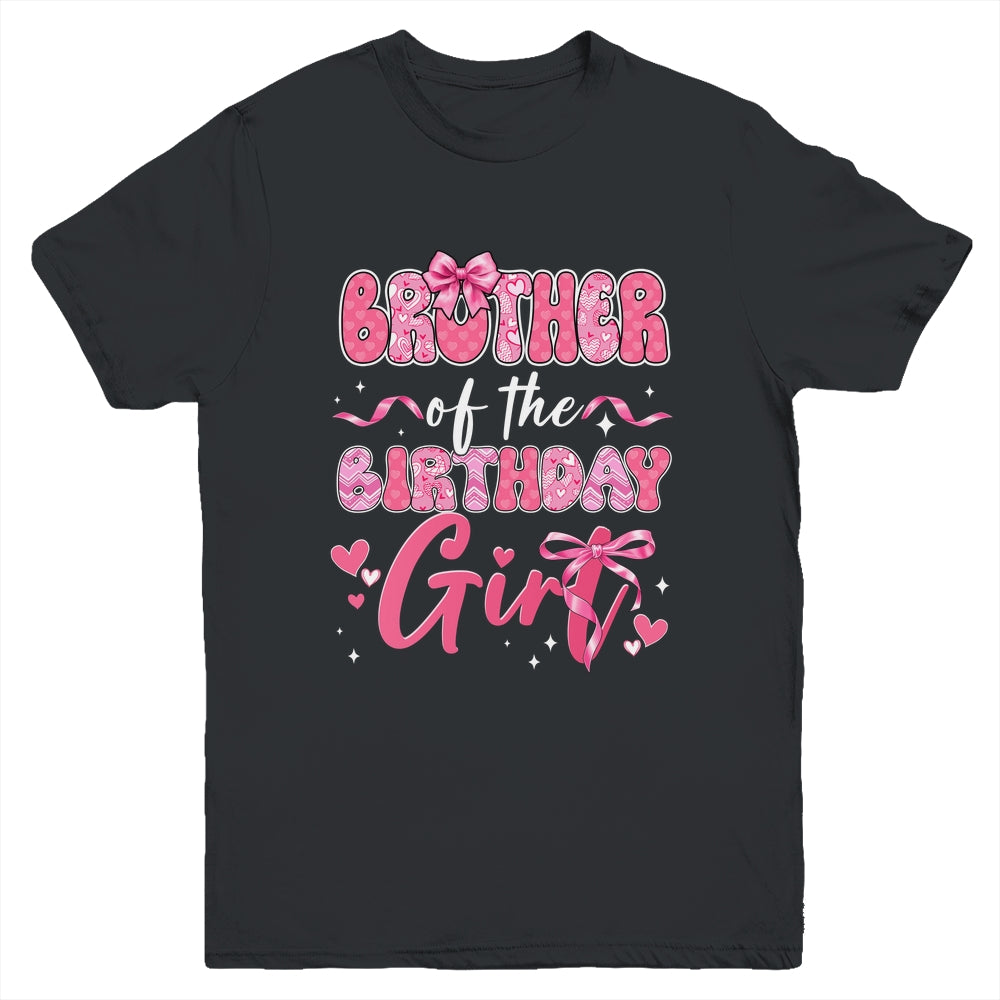 Brother Of The Birthday Girl Pink Coquette Bow Family Youth Shirt | siriusteestore
