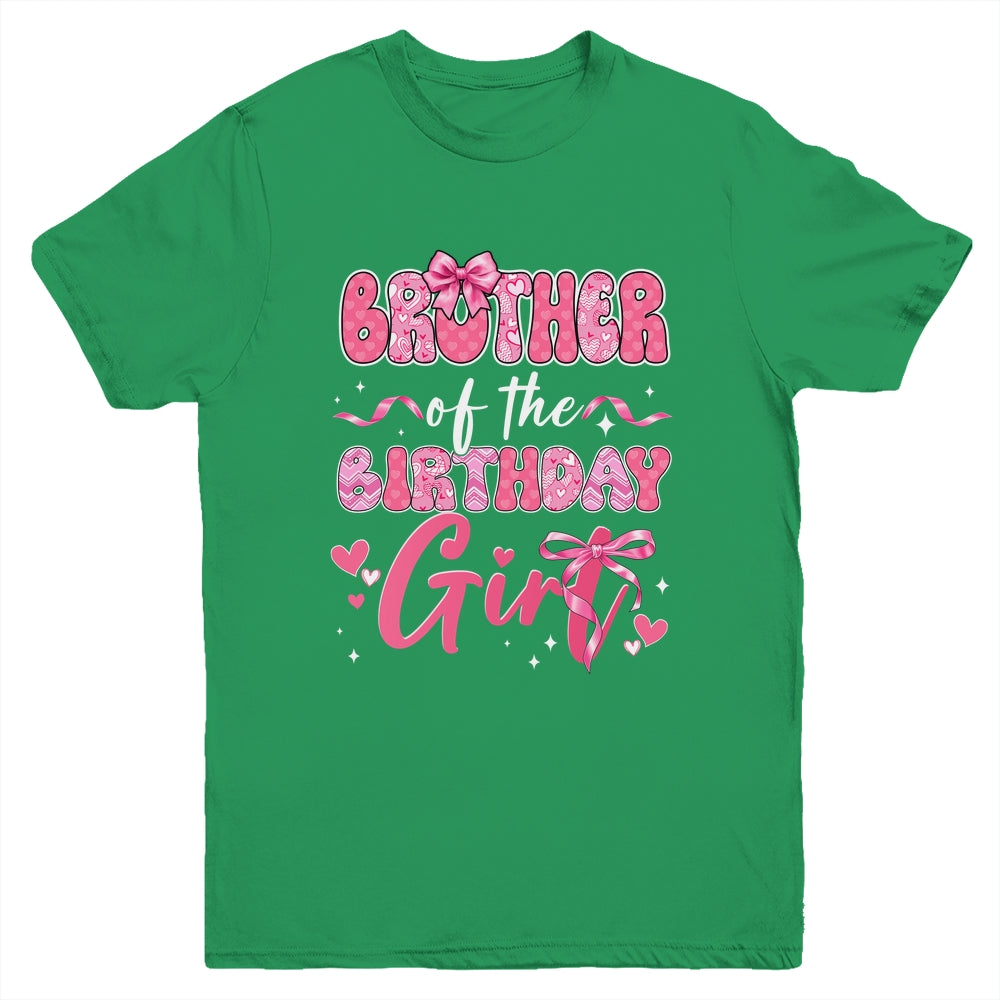 Brother Of The Birthday Girl Pink Coquette Bow Family Youth Shirt | siriusteestore