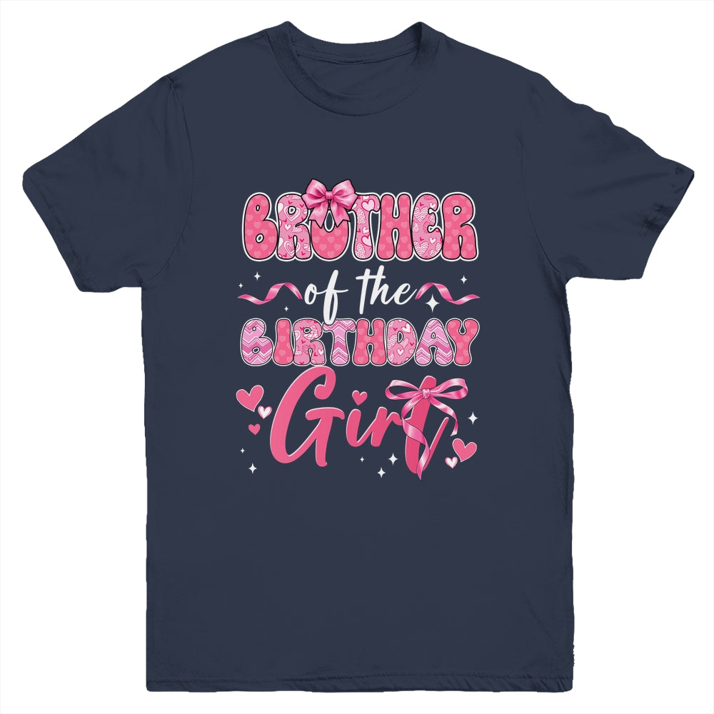 Brother Of The Birthday Girl Pink Coquette Bow Family Youth Shirt | siriusteestore