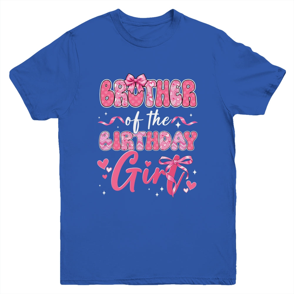 Brother Of The Birthday Girl Pink Coquette Bow Family Youth Shirt | siriusteestore