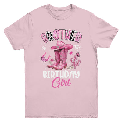 Brother Of The Birthday Girl Pink Cowgirl Western Cow Girl Youth Shirt | siriusteestore