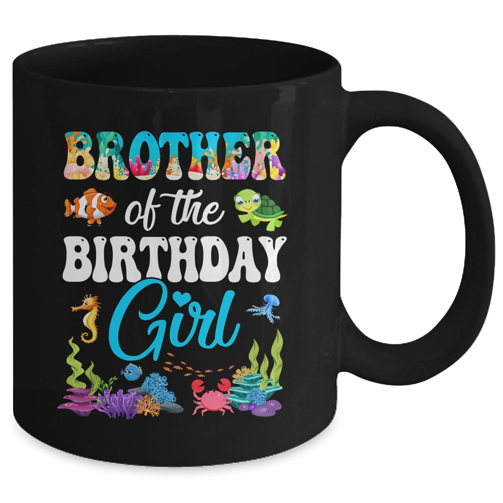 Brother Of The Birthday Girl Sea Fish Ocean Aquarium Party Mug | siriusteestore