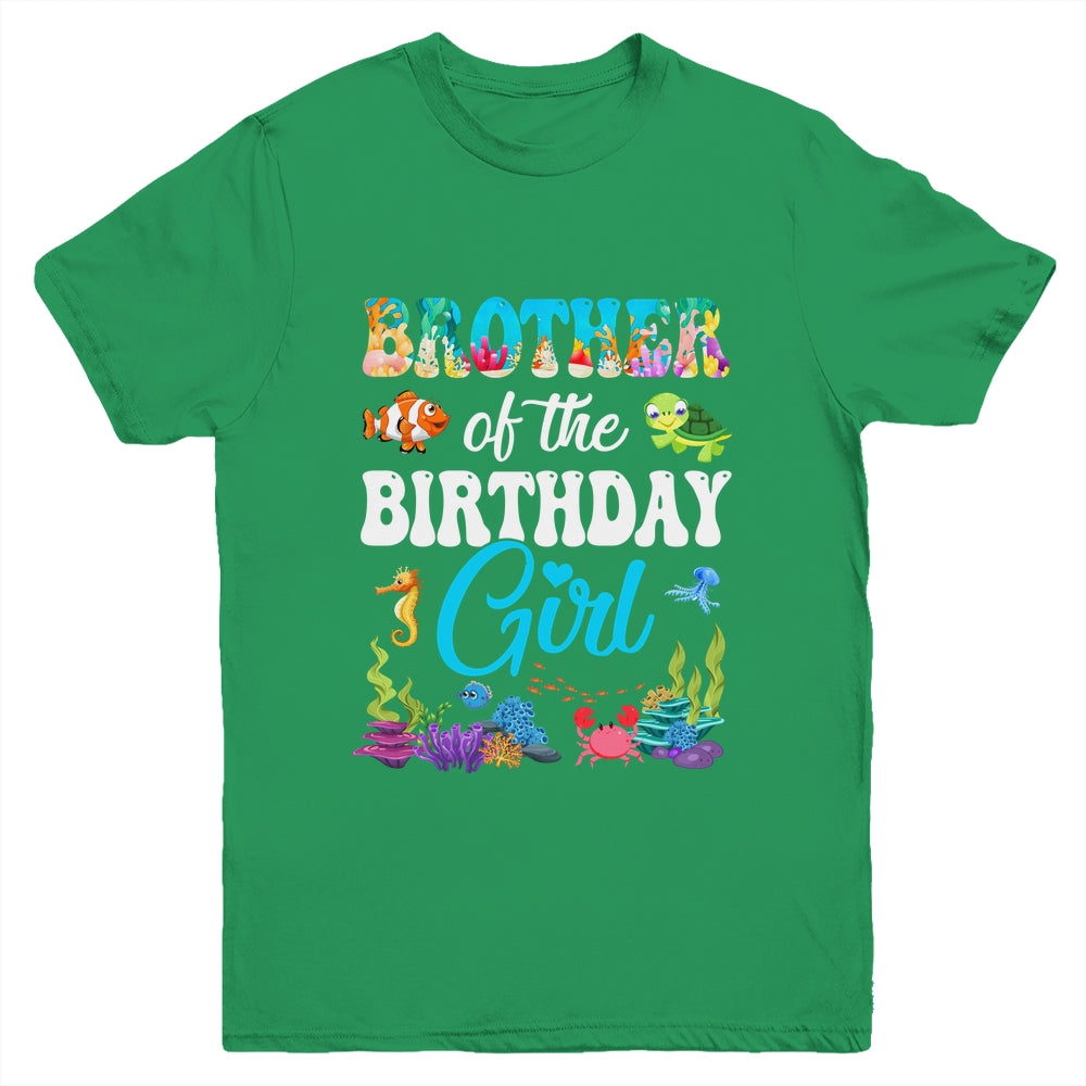 Brother Of The Birthday Girl Sea Fish Ocean Aquarium Party Youth Shirt | siriusteestore