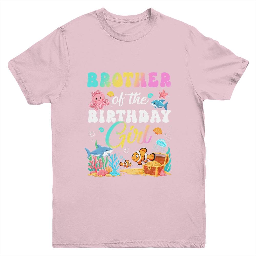 Brother Of The Birthday Girl Sea Fish Ocean Aquarium Youth Shirt | siriusteestore