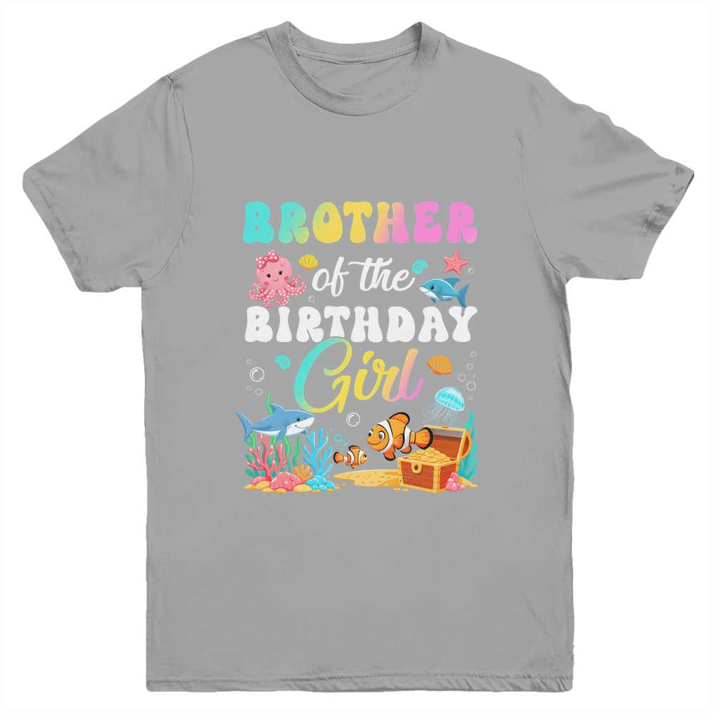 Brother Of The Birthday Girl Sea Fish Ocean Aquarium Youth Shirt | siriusteestore