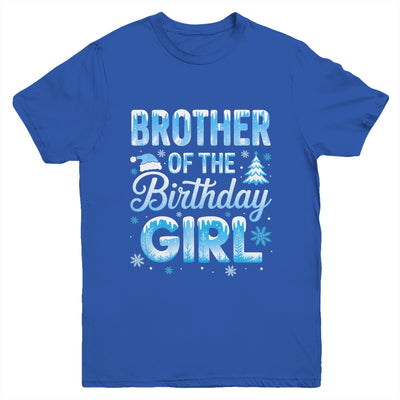 Brother Of The Birthday Girl Snowflakes Winter Family Matching Youth Shirt | siriusteestore
