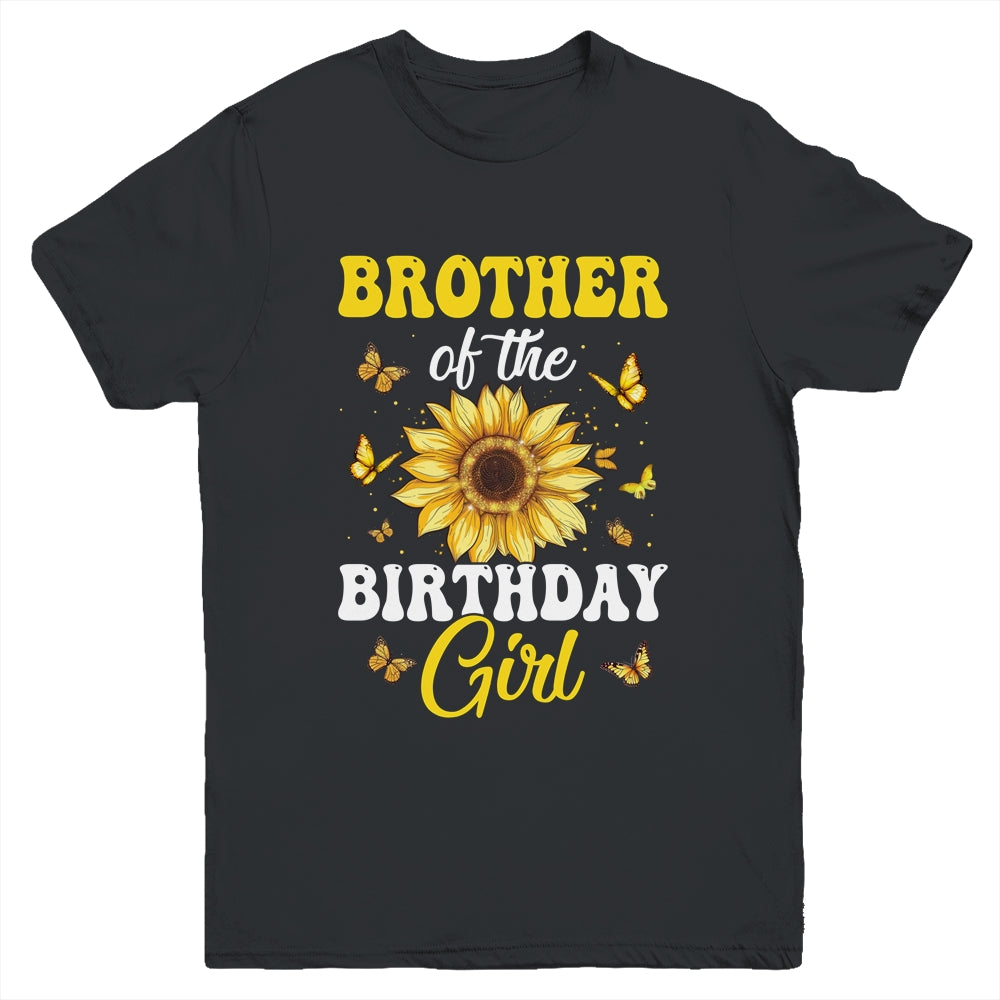 Brother Of The Birthday Girl Sunflower Party Family Matching Youth Shirt | siriusteestore