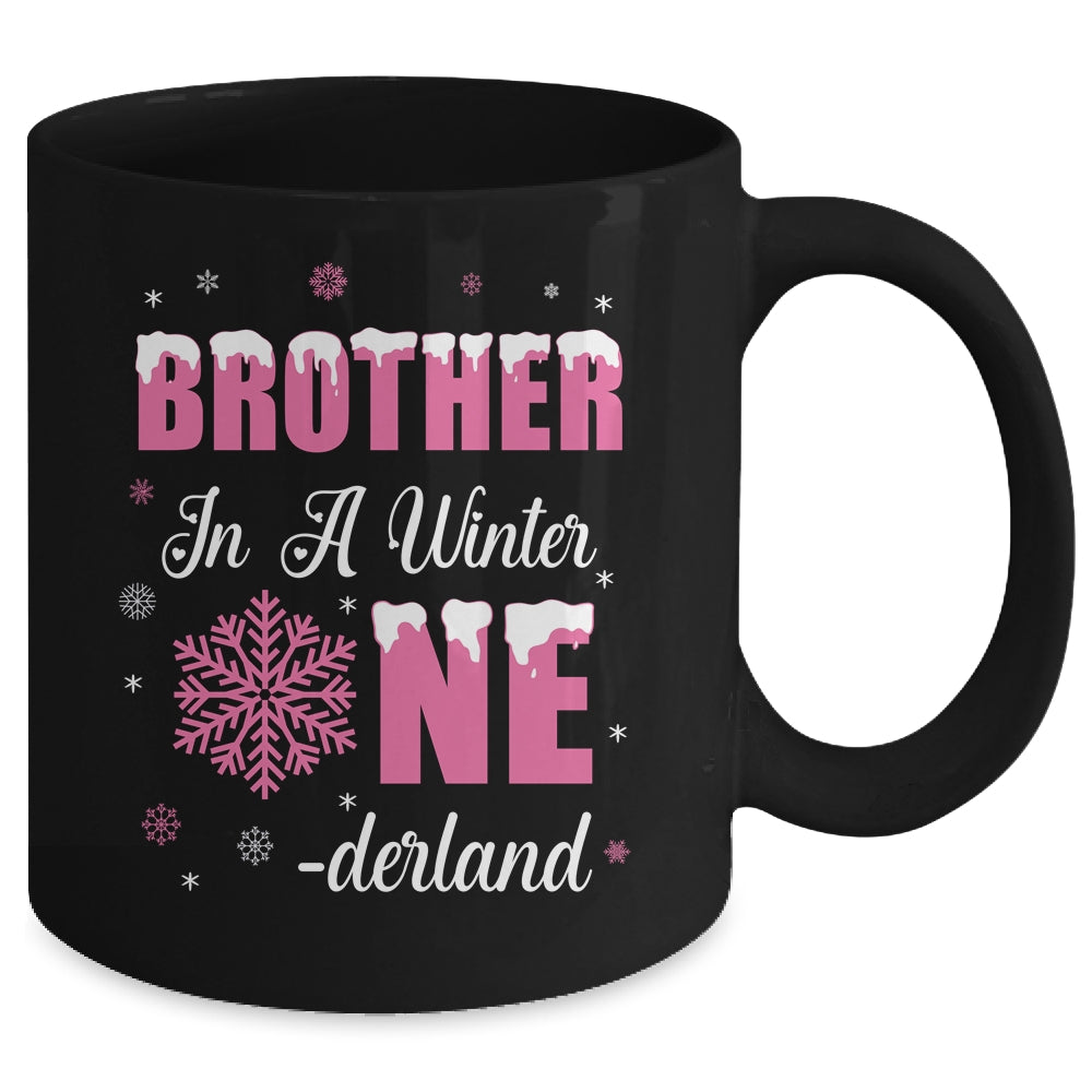 Brother Of The Birthday Girl Winter Onederland 1st Birthday Mug | siriusteestore