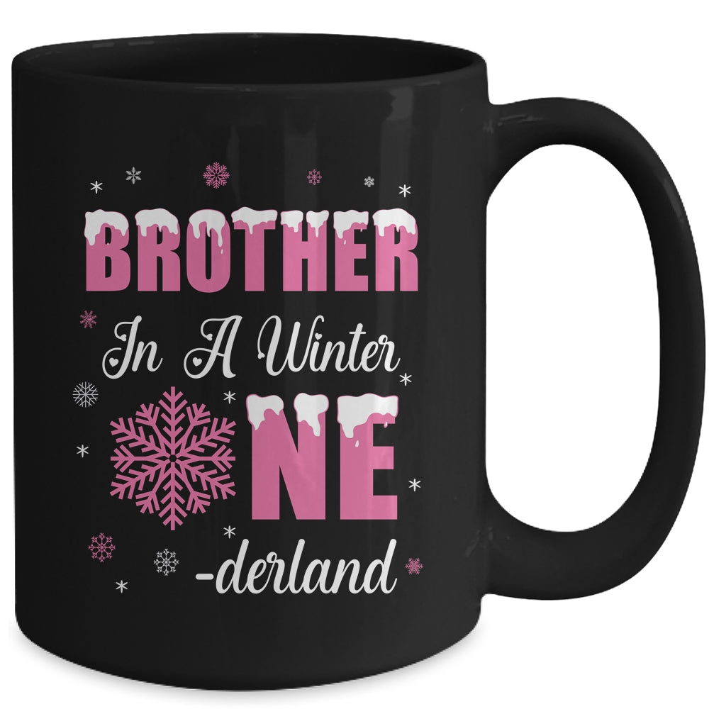 Brother Of The Birthday Girl Winter Onederland 1st Birthday Mug | siriusteestore