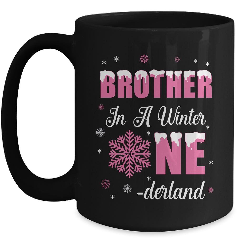 Brother Of The Birthday Girl Winter Onederland 1st Birthday Mug | siriusteestore