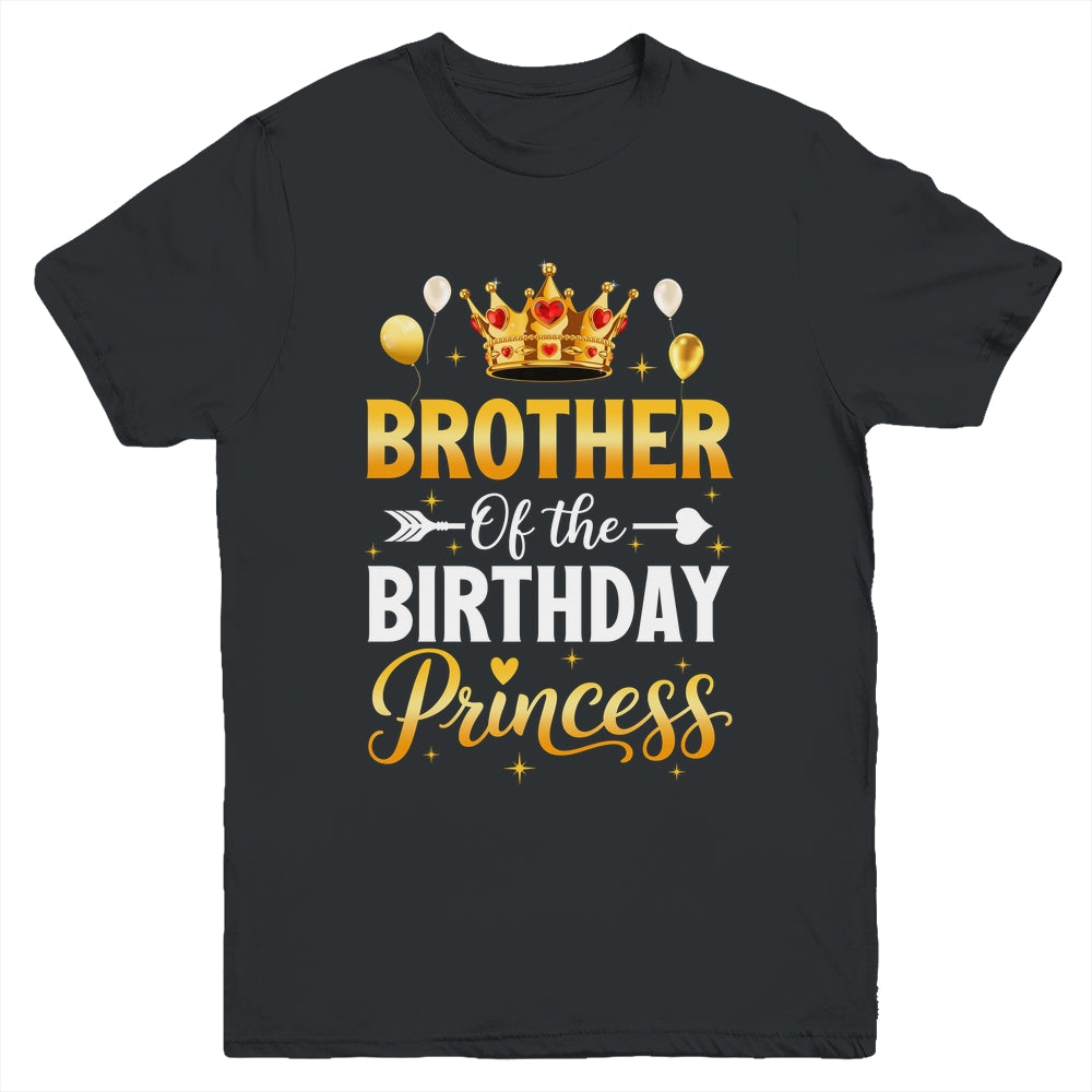 Brother Of The Birthday Princess Birthday Girl Family Kid Youth Shirt | siriusteestore