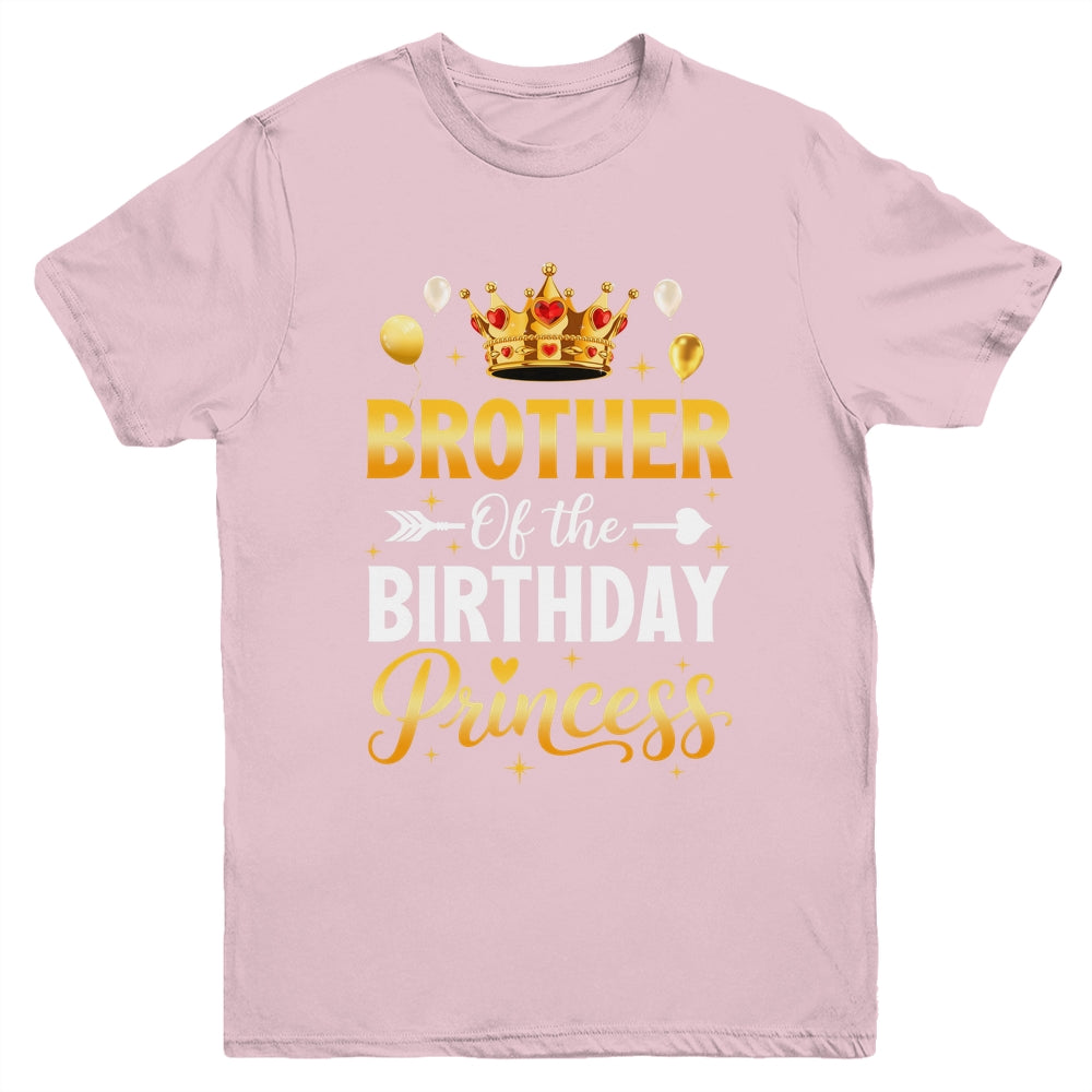 Brother Of The Birthday Princess Birthday Girl Family Kid Youth Shirt | siriusteestore
