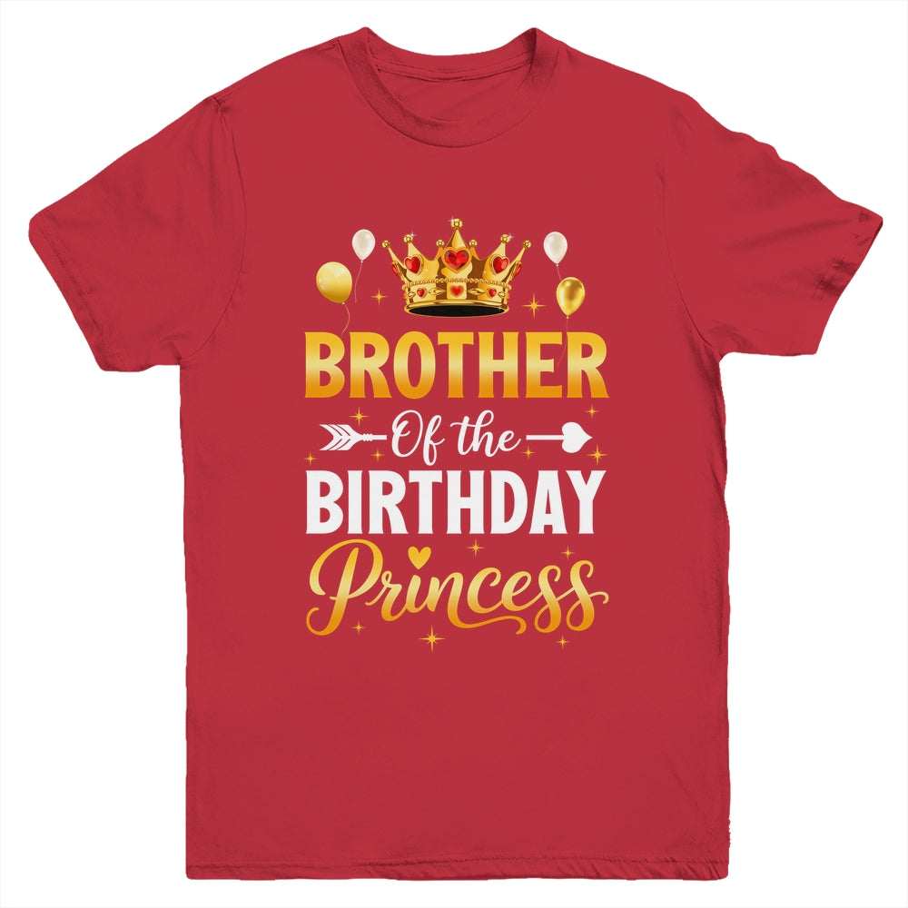 Brother Of The Birthday Princess Birthday Girl Family Kid Youth Shirt | siriusteestore