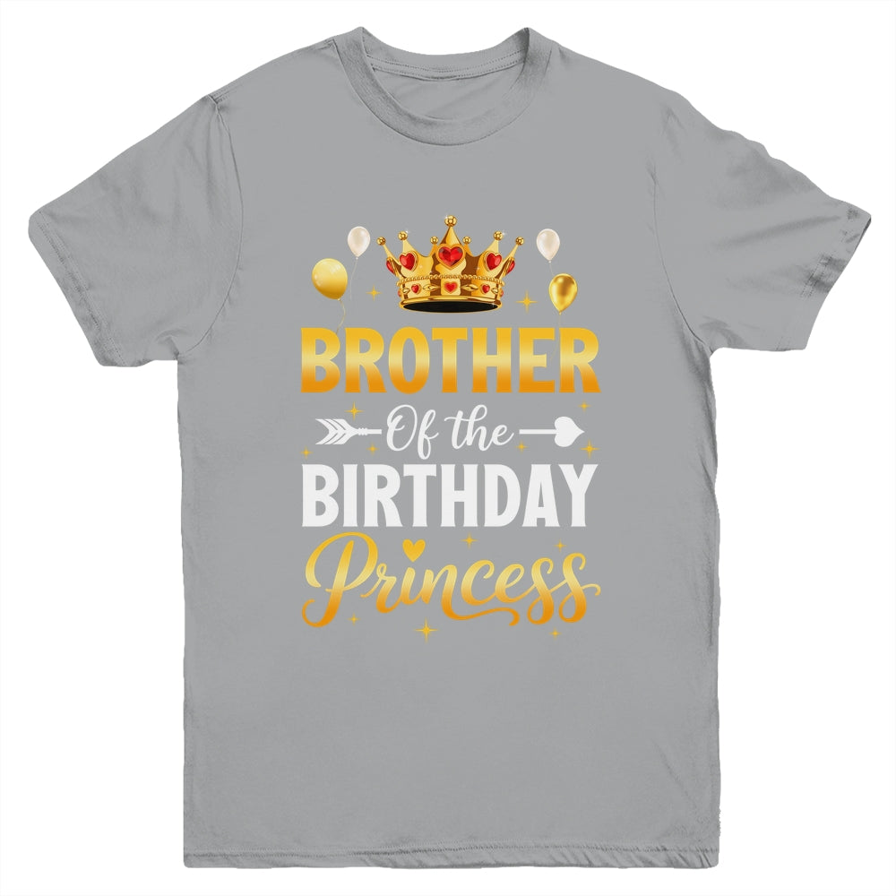 Brother Of The Birthday Princess Birthday Girl Family Kid Youth Shirt | siriusteestore