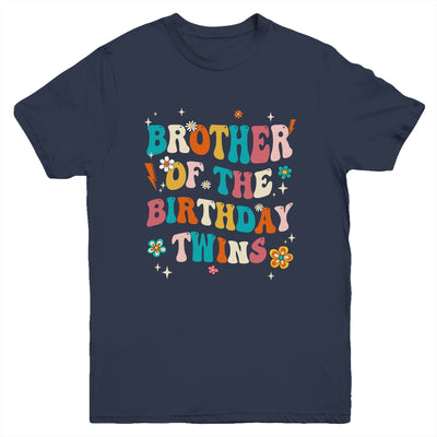 Brother Of The Birthday Twins Boys Girls Party Retro Bday Youth Shirt | siriusteestore